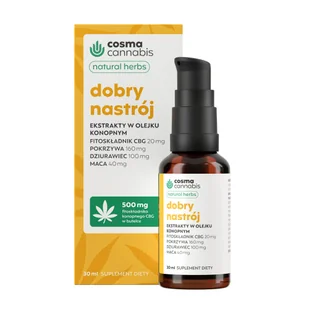 Cosma Cannabis Dobry Nastrój Olejek 30 ml - Układ nerwowy - miniaturka - grafika 1