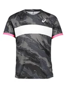 Koszulki sportowe męskie - asics Koszulka sportowa w kolorze czarno-szarym - miniaturka - grafika 1