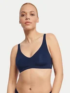 Biustonosze - Sloggi Biustonosz bezfiszbinowy Zero Feel 10217729 Granatowy - miniaturka - grafika 1