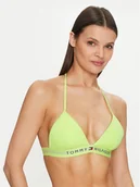 Stroje kąpielowe - Tommy Hilfiger Góra od bikini UW0UW04109 Zielony - miniaturka - grafika 1