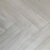 Podłogi drewniane - Bambus Chevron White Greylish Lakier Półmat Uv Jodła Lewa - miniaturka - grafika 1