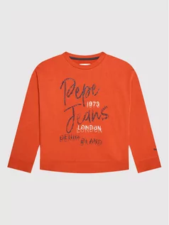 Bluzy dla chłopców - Pepe Jeans Bluza Elisabeth PG581201 Pomarańczowy Regular Fit - grafika 1