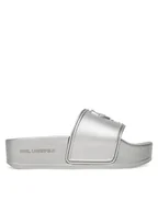 Klapki i japonki damskie - KARL LAGERFELD Klapki Kondo Maxi KL80819M Srebrny - miniaturka - grafika 1