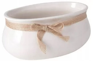 Osłonka doniczki rynna wewnętrzna 23 cm kremowa - Donice - miniaturka - grafika 1