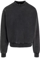 Bluzy męskie - Urban Classics Męska bluza Acid Washed Crew Black L, czarny, L - miniaturka - grafika 1