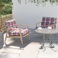 Poduszki ogrodowe - Poduszki na sofę z palet, 2 szt., czerwona krata, tkanina - miniaturka - grafika 1