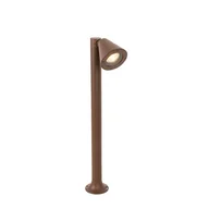 Lampy ogrodowe - QAZQA Nowoczesny słupek zewnętrzny rdzawy brąz 60 cm IP44 regulowany - Ciara - miniaturka - grafika 1
