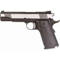 Amunicja i osprzęt ASG - Pistolet 6mm Cybergun Colt 1911 Combat Gaz Dual Tone Silver Slide Black Lower - miniaturka - grafika 1