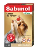 Obroże dla psów - Dermapharm Laboratorium Sabunol Obroża ozdobna złota 35cm 18256-uniw - miniaturka - grafika 1