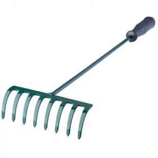 Grabki ogrodowe 8 zębów 60 cm, zielone - Grabie i motyki - miniaturka - grafika 1