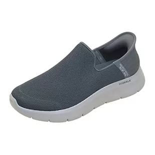 Skechers Kapcie męskie 216491 DKGY 216491 ciemnoszary materiał tekstylny, rozmiar 43 EU, Ciemnoszary materiał, 48.5 EU - Kapcie damskie - miniaturka - grafika 1