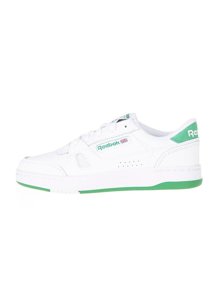 Reebok Skórzane sneakersy w kolorze biało-zielonym