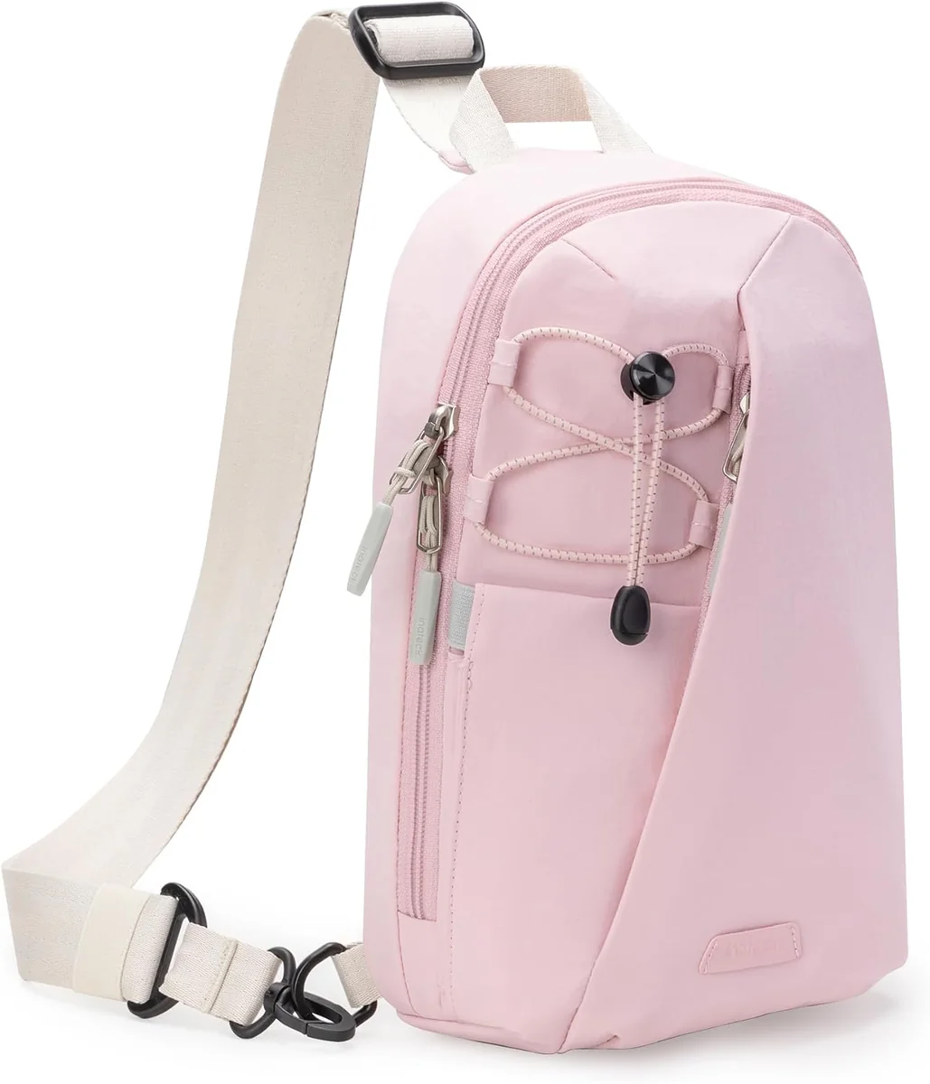 Torba na ramię Inateck Sling Bag X-Row, na klatkę piersiową, 3,5 l, różowa
