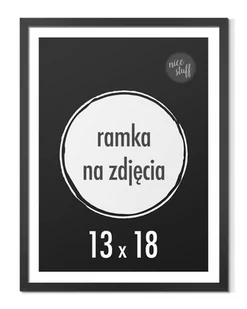 Ramka na zdjęcia 13x18 cm B6 Ramki 18x13 czarna stojąca z nóżką - Ramki na zdjęcia - miniaturka - grafika 1