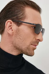Armani Exchange okulary przeciwsłoneczne męskie kolor szary - Okulary przeciwsłoneczne - miniaturka - grafika 1