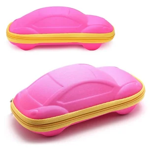 Etui na okulary dla dzieci AUTKO na zamek ET-134C róż/żółty - Akcesoria do okularów - miniaturka - grafika 1