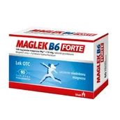 Witaminy i minerały - Maglek B6 Forte lek z magnezem i witaminą B6, 60tabl >> 0zł za wysyłkę przy zakupach od 149 zł << - miniaturka - grafika 1