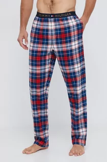 Piżamy męskie - Tommy Hilfiger spodnie piżamowe męskie kolor bordowy wzorzysta - grafika 1