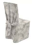 Pokrowce na meble - Dekoria Sukienka na krzesło beżowo kremowe liście palmy na białym tle w 45 × 94 cm Gardenia 580-142-14 - miniaturka - grafika 1