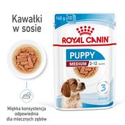 Mokra karma dla kotów - Royal Canin Medium Puppy 10x140g 23367-uniw - miniaturka - grafika 1