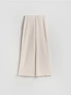 Spodnie damskie - Reserved - Strukturalne spodnie - złamana biel - miniaturka - grafika 1