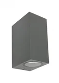 Lampy ogrodowe - Su-Ma Mini kinkiet elewacyjny ścienny 2-punktowy ciemny popiel 5002 DG) - miniaturka - grafika 1