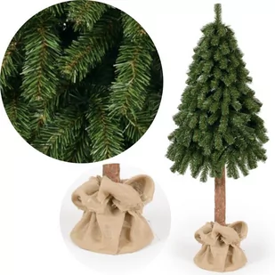 Choinka Świerk Górski Na Naturalnym Pniu Sztuczna Zielona 170Cm - Choinki - miniaturka - grafika 1