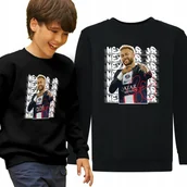 Bluzy dla dziewczynek - BLUZA DZIECIĘCA Czarna Na Prezent Dla Fana Piłkarzy NEYMAR JR Wz - 116 - miniaturka - grafika 1