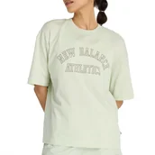 Koszulki sportowe damskie - Koszulka New Balance WT43542NUM - zielona - miniaturka - grafika 1