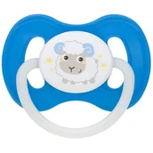 Smoczki uspokajające - Canpol babies CANPOL SMOCZEK KAUCZUKOWY SYMETRYCZNY ""BUNNY&COMPANY"" 618 MIESIĘCY NIEBIESKI CAN 23/269_BLU - miniaturka - grafika 1