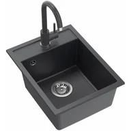 Zlewozmywaki - MYQ Color-Box BOXG1COL + Bateria stojąca Czarny - miniaturka - grafika 1