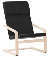 Fotele - Czarny tapicerowany fotel wypoczynkowy H1-B81 - miniaturka - grafika 1