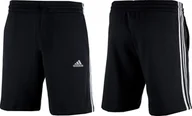 Spodnie sportowe męskie - Adidas Spodenki męskie adidas Essentials Fleece 3-Stripes czarne IB4026 S - miniaturka - grafika 1