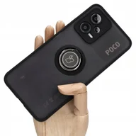 Etui i futerały do telefonów - Bizon Etui Case Hybrid Ring do Xiaomi POCO X5, czarne - miniaturka - grafika 1