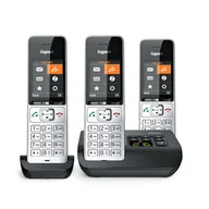 Telefony stacjonarne - Gigaset COMFORT 500A Trio Telefon analogowy/DECT Nazwa i identyfikacja dzwoniącego Czarny, Srebrny - miniaturka - grafika 1