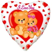 Balony i akcesoria - Balon foliowy, Misiowa parka - miniaturka - grafika 1