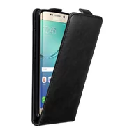 Etui i futerały do telefonów - Pokrowiec Do Samsung Galaxy S6 EDGE PLUS w Etui CZARNA NOC Flip Case Cover Obudowa Ochronny Cadorabo - miniaturka - grafika 1