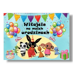 Baner urodzinowy wodoodporny girlanda Bing - Dekoracje sali - miniaturka - grafika 1