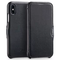 Etui i futerały do telefonów - moVear moVear stylowe etui do Apple iPhone Xs X | Skóra Gładka AIPXSS0CIBKSBK - miniaturka - grafika 1