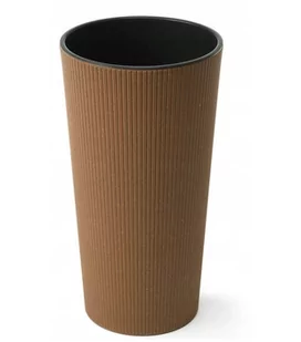LAMELA Doniczka LILIA ECO JUMPER 19 cm wysokość 36,4 cm brązowa - Donice - miniaturka - grafika 1