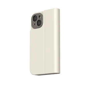 Moshi Overture MagSafe - Skórzane etui 3w1 z klapką iPhone 15 Plus (Eggnog White) - Etui i futerały do telefonów - miniaturka - grafika 2