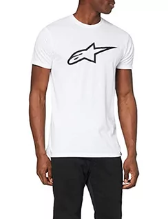 Koszulki męskie - Alpinestars Heritage Blaze Tee męski T-shirt, sportowa koszulka z krótkim rękawem, krój podkreślający sylwetkę, odzież sportowa. biały biały i czarny L 1032-72030-2010 - grafika 1