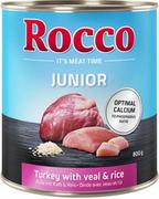 Mokra karma dla psów - Rocco Junior 24 X 800 G - Indyk I Serca Cielęce Z Wapniem - miniaturka - grafika 1