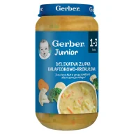 Dania dla dzieci - Gerber Junior Delikatna zupka kalafiorowo-brokułowa 1-3 lata 250 g - miniaturka - grafika 1
