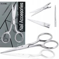 Akcesoria do paznokci - Nożyczki do paznokci skórek proste ostrza kosmetyczne manicure pedicure stal gabinet SPA srebrne - miniaturka - grafika 1