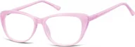 Okulary korekcyjne, oprawki, szkła - Sunoptic Okulary oprawki korekcyjne Kocie Oczy zerówki CP129C jasno fioletowe - miniaturka - grafika 1