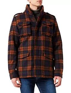 MO Kurtka męska w kratkę 14309091, Żółty morski, S - Kurtki męskie - miniaturka - grafika 1