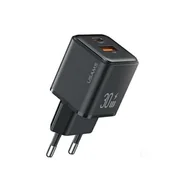 Ładowarki do telefonów - USAMS Ład. siec. 1xUSB+1xUSB-C PD30W 3A (only head) PD3.0 Fast Charging czarny/black X-ron Series CC189TC01 (US-CC189) - miniaturka - grafika 1