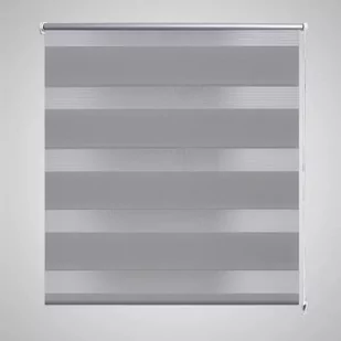 vidaXL vidaXL Roleta Zebra 100 x 175 cm Szara - Rolety - miniaturka - grafika 1