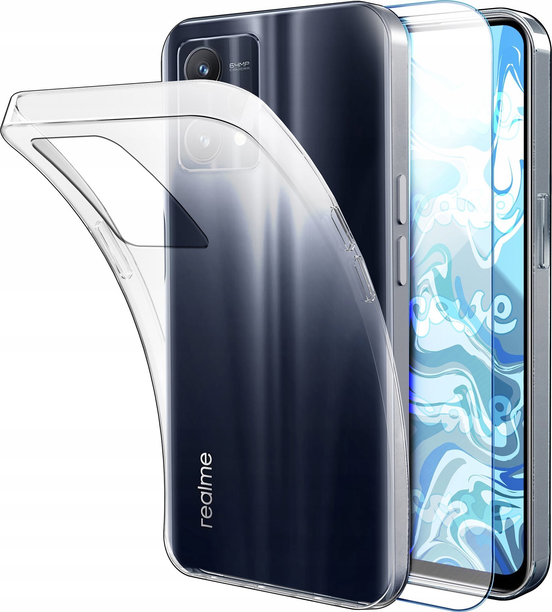 Etui Do Realme 9 Pro / 9 5G Przezroczyste, Silikonowe, Ochronne Szkło